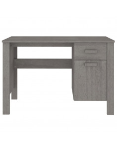 Scrivania HAMAR Grigio Chiaro 113x50x75 cm in Legno di Pino
