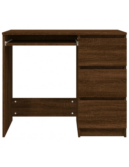 Scrivania Rovere Marrone 90x45x76 cm in Legno Multistrato