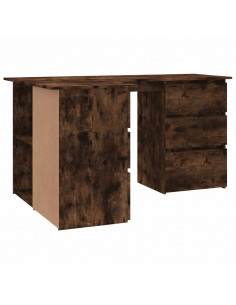Scrivania ad Angolo Rovere Fumo 145x100x76 cm Legno Multistrato