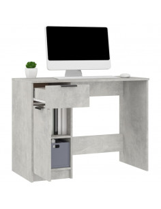 Scrivania Grigio Cemento 100x50x75 cm in Legno Multistrato