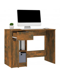 Scrivania Rovere Fumo 100x50x75 cm in Legno Multistrato