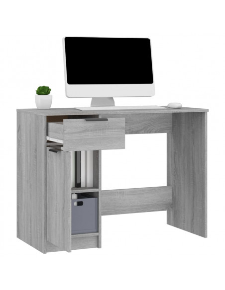 Scrivania Grigio Sonoma 100x50x75 cm in Legno Multistrato