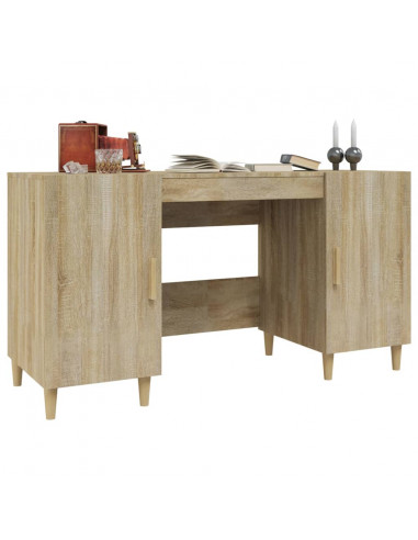 Scrivania Rovere Sonoma 140x50x75 cm in Legno Multistrato