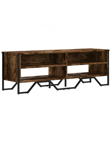 Mobile Porta TV Rovere Fumo 122x34x41 cm in Legno Multistrato