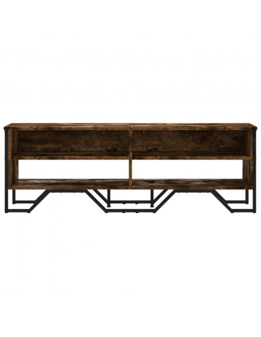 Mobile Porta TV Rovere Fumo 122x34x41 cm in Legno Multistrato