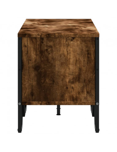 Mobile Porta TV Rovere Fumo 122x34x41 cm in Legno Multistrato