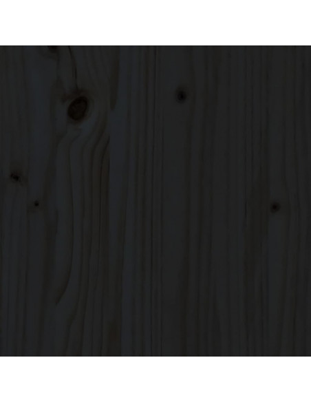 Scrivania Nera 110x50x75 cm in Legno Massello di Pino