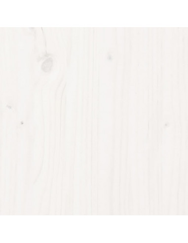 Scrivania Bianca 110x50x75 cm in Legno Massello di Pino