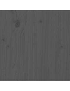 Scrivania Grigia 110x53x117 cm in Legno Massello di Pino