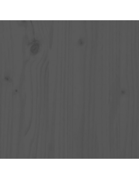Scrivania Grigia 110x53x117 cm in Legno Massello di Pino