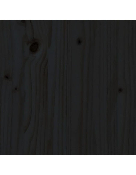 Scrivania Nera 110x53x117 cm in Legno Massello di Pino