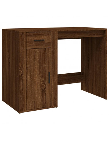 Scrivania con Armadietto Rovere Marrone in Legno Multistrato