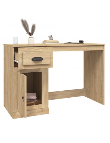 Scrivania Cassetto Rovere Sonoma 115x50x75 cm Legno Multistrato