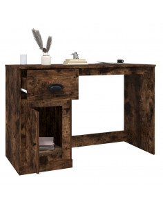 Scrivania Cassetto Rovere Fumo 115x50x75 cm Legno Multistrato