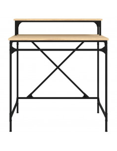 Scrivania Rovere Sonoma 80x50x90 cm Legno Multistrato e Ferro