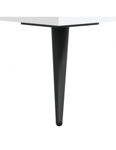 Scrivania Bianca 140x50x75 cm in Legno Multistrato