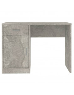 Scrivania Cassetto Grigio cemento 100x40x73cm Legno Multistrato