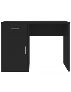 Scrivania Cassetto Nero 100x40x73cm Legno Multistrato