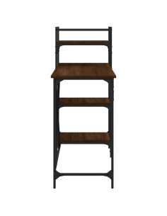 Scrivania per Computer con Scaffali Rovere Marrone 120x47x109cm
