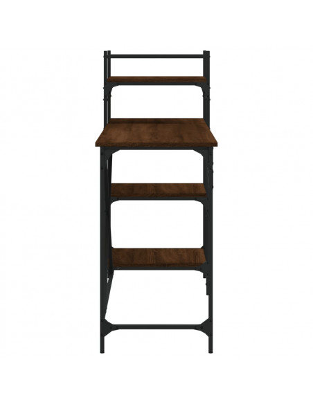Scrivania per Computer con Scaffali Rovere Marrone 120x47x109cm