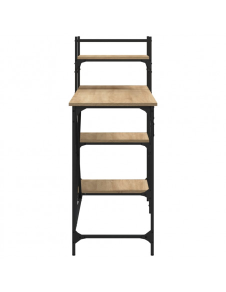 Scrivania per Computer con Scaffali Rovere Sonoma 120x47x109 cm