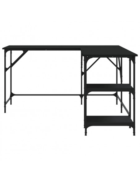 Scrivania Nera 139x139x75 cm in Legno Multistrato