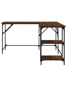 Scrivania Rovere Marrone 139x139x75 cm in Legno Multistrato