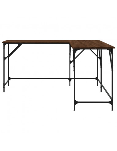 Scrivania Rovere Marrone 149x149x75 cm in Legno Multistrato