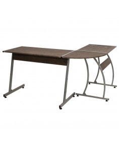 Scrivania ad Angolo Marrone in Legno Multistrato