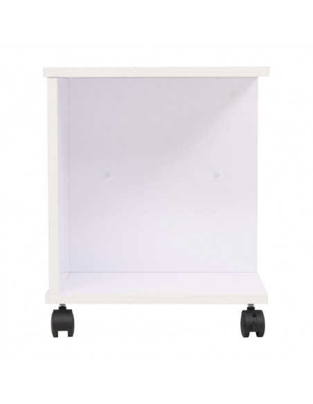 Scaffale con Ruote 50x35x42 cm Bianco