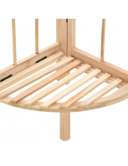 Scaffale ad Angolo in Legno di Cedro 27x27x110 cm