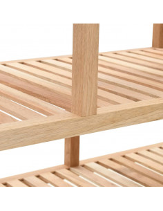 Scaffale da Bagno in Legno Massello di Noce 100x40x65 cm