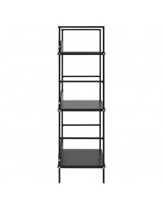 Scaffale Libri 3 Ripiani Nero 60x27,6x90,5 cm Legno Multistrato