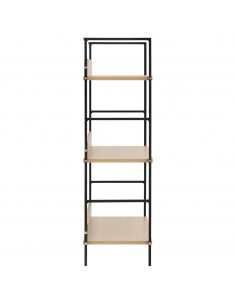 Scaffale Libri 3 Ripiani Rovere 60x27,6x90,5 Legno Multistrato