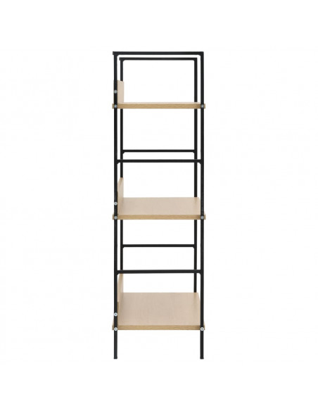 Scaffale Libri 3 Ripiani Rovere 60x27,6x90,5 Legno Multistrato