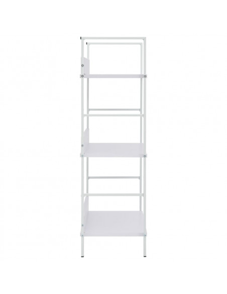Scaffale Libri 3 Ripiani Bianco 60x27,6x90,5 Legno Multistrato