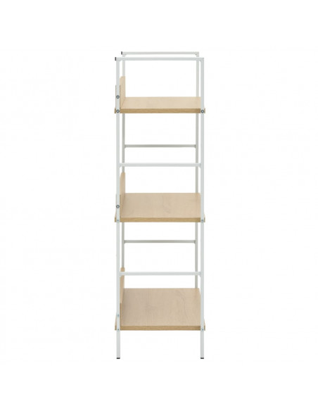 Scaffale Libri 3 Ripiani Rovere 60x27,6x90,5 Legno Multistrato