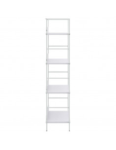 Scaffale Libri 4 Ripiani Bianco 60x27,6x124,5 Legno Multistrato
