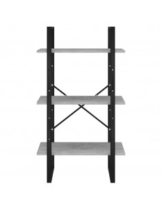 Scaffale Grigio Cemento 60x30x105 cm in Legno Multistrato