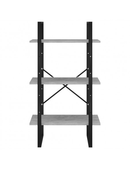 Scaffale Grigio Cemento 60x30x105 cm in Legno Multistrato