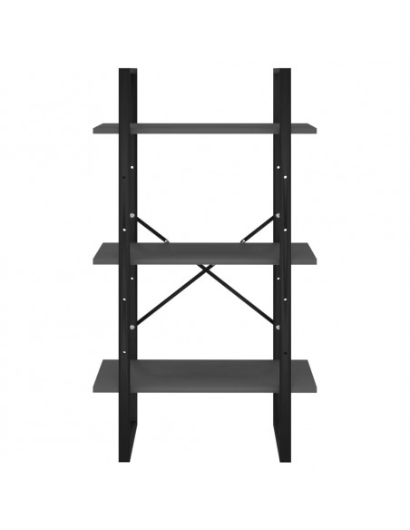 Scaffale Portaoggetti Grigio 60x30x105 cm Legno Multistrato