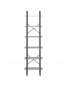 Scaffale Grigio Cemento 60x30x210 cm in Legno Multistrato