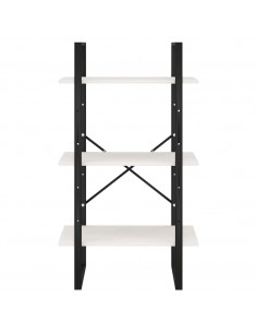 Scaffale Bianco 60x30x105 cm in Legno Massello di Pino