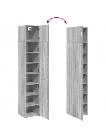 Mobile Sottile Grigio Sonoma 40x42,5x225 cm in Truciolato