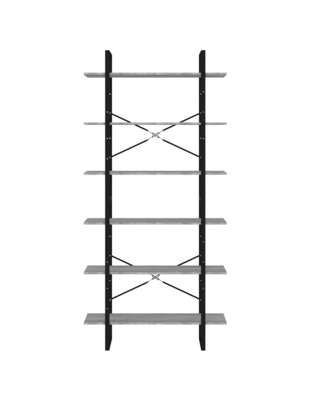 Scaffale Alto Grigio Sonoma 100x30x210 cm in Legno Multistrato