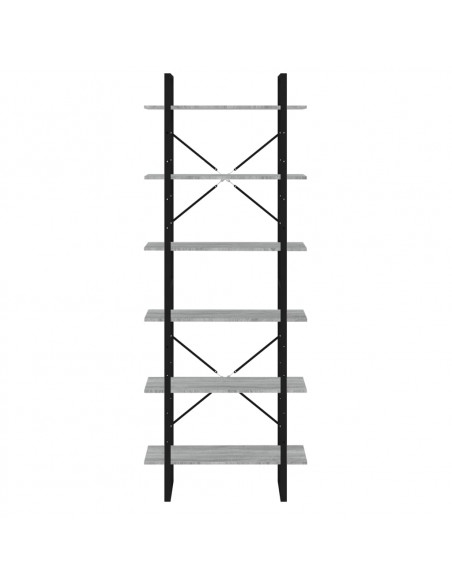 Scaffale Alto Grigio Sonoma 80x30x210 cm in Legno Multistrato