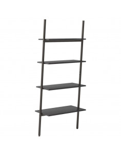 Scaffale Pendente a 4 Livelli Nero 64x34x150,5 cm