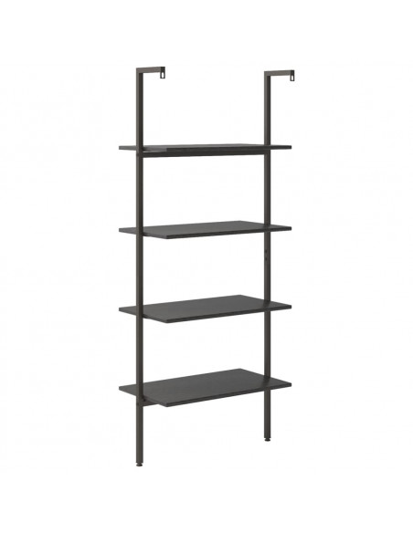 Scaffale Pendente a 4 Livelli Nero 64x35x152,5 cm