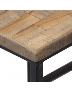 Set Tavolini per Piante 3 pz in Legno di Teak Recuperato