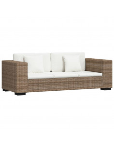 Set Divani a 2 e 3 Posti in Vero Rattan